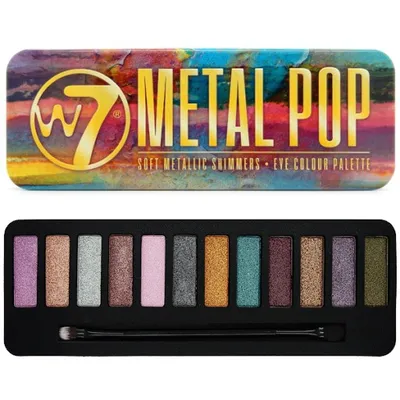 W7 Metal Pop Colour Eyeshadow Palette (Paleta 12 cieni do powiek)