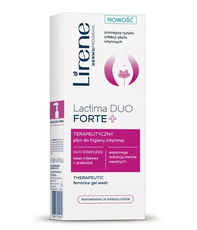 Lirene Dermoprogram Lactima Duo Forte+, Terapeutyczny płyn do higieny intymnej