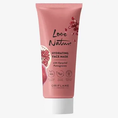 Oriflame Love Nature, Hydrating Face Mask with Upcycled Pomegranate (Nawilżająca maseczka do twarzy z granatem z upcyklingu)
