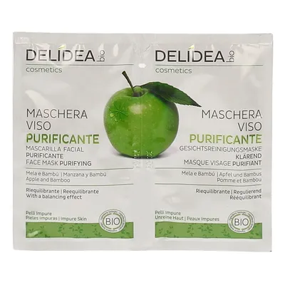 Delidea Bio Cosmetics Bio Mela e Bambu, Maschera Viso Purificante (Oczyszczająca maseczka do twarzy `Jabłko i bambus`)
