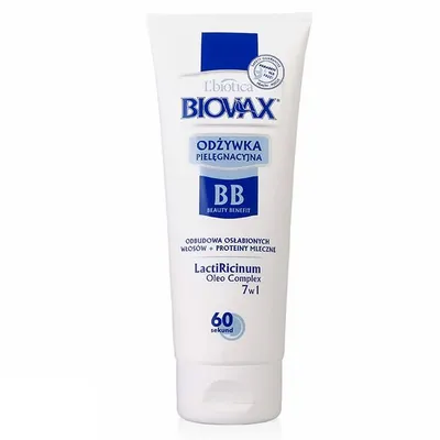 L'biotica Biovax BB Beauty Benefit, Odżywka pielęgnacyjna 60 sekund do włosów osłabionych