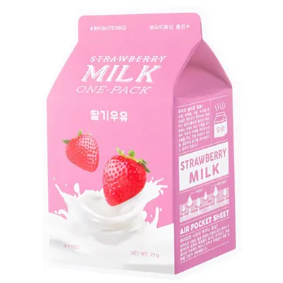 A'pieu Strawberry Milk, One - Pack (Maska do twarzy w płacie)