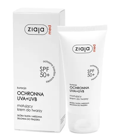 Ziaja Med, Kuracja ochronna UVA+UVB, Matujący krem do twarzy (nowa wersja)