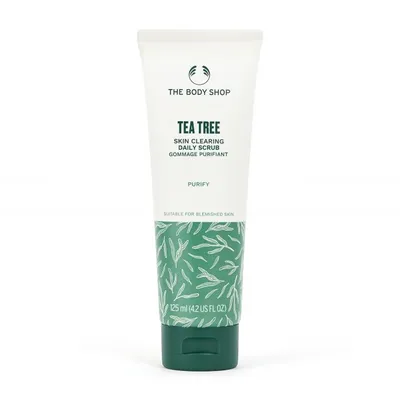 The Body Shop Tea Tree Skin Clearing Daily Scrub (Wegański oczyszczający peeling do twarzy)