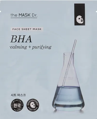 Action The Mask Dr., BHA Calming + Purifying Face Sheet Mask (Maska w płachcie z kwasami BHA)