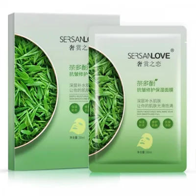 Sersanlove Tea Polyphenols Anti Wrinkle Moisturizing Mask (Nawilżająca maseczka w płachcie z polifenolami herbaty)
