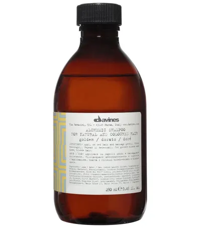 Davines Alchemic Shampoo for Natural and Coloured Hair Golden (Szampon do włosów blond)