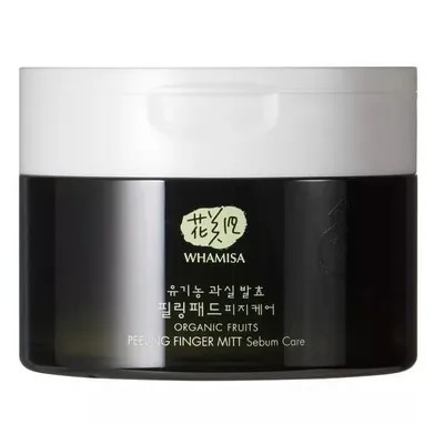 Whamisa Organic Fruits, Peeling Finger Mitt Sebum Care (Płatki peelingujące regulujące sebum)