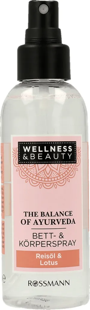 Wellness & Beauty The Balance of Ayurveda, Bett- & Körperspray (Spray do pościeli i ciała `Olej ryżowy & kwiat lotosu`)