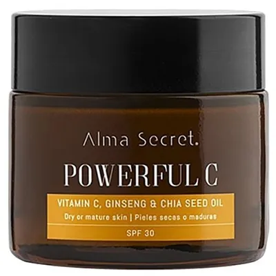 Alma Secret Anti-Aging and Illuminating Powerful Vitamin C, Ginseng & Chia Oil SPF30 (Przeciwstarzeniowo-rozświetlający krem z witaminą C, żeń-szeniem i olejem chia SPF30)