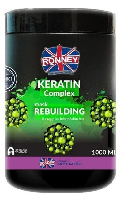 Ronney Keratin Complex, Professional Rebuilding Mask (Maska odbudowująca do włosów osłabionych i cienkich)