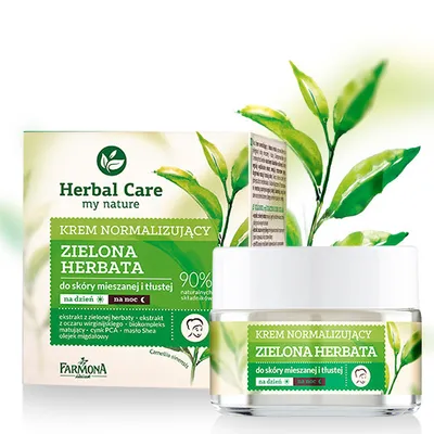 Herbal Care Normalizujący krem do skóry mieszanej lub tłustej `Zielona herbata`