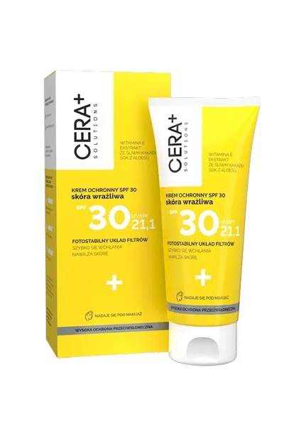 CERA+ Solutions Krem ochronny do skóry wrażliwej SPF30