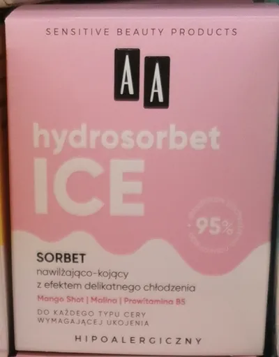 AA Hydrosorbet Ice, Sorbet nawilżająco-kojący z efektem delikatnego chłodzenia