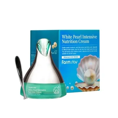 FarmStay White Pearl Intensive Nutrition Cream (Przeciwzmarszczkowy krem z ekstraktem z pereł)