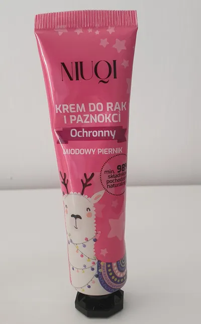 Niuqi Krem do rąk i paznokci ochronny `Miodowy piernik`