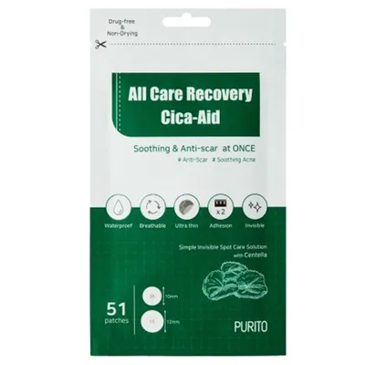 Purito Seoul All Care Recovery Cica-Aid (Plastry cica na Nnedoskonałości)