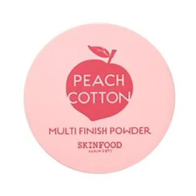 SkinFood Peach Cotton, Multi Finish Powde (Prasowany puder transparentny)