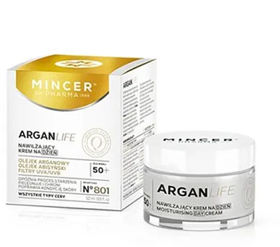 Mincer Pharma Argan Life, Nawilżający krem na dzień 50+ nr 801