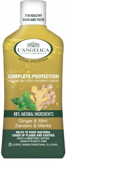 L'Angelica Complete Protection Ginger & Mint Mouthwash (Płyn do płukania jamy ustnej)