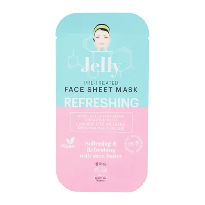 Action Jelly, Pre-Treated, Face Sheet Mask, Refreshing (Żelowa maseczka do twarzy)