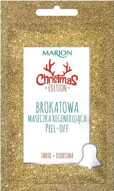 Marion Christmas Edition, Brokatowa maseczka regenerująca peel-off `Imbir i kurkuma`