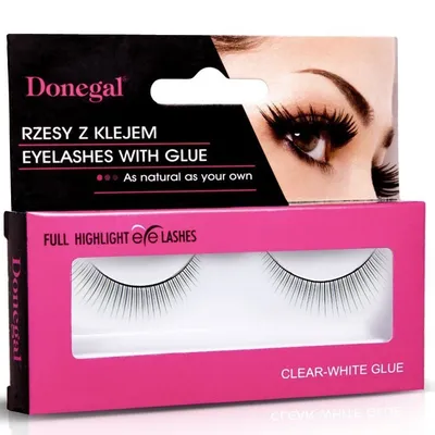 Donegal Full Highlight Eyelashes, Eyelashes with Glue (Sztuczne rzęsy)