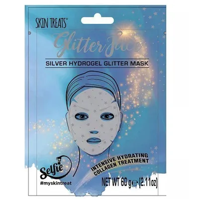 Skin Treats Glitter Face, Silver Hydrogel Glitter Mask (Maseczka do twarzy na tkaninie)