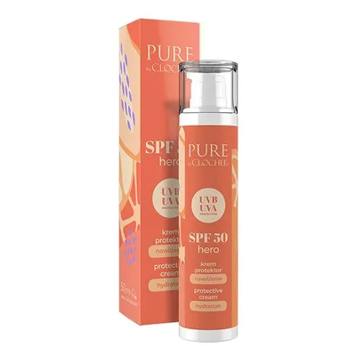 Pure by Clochee SPF 50 Hero, Krem protektor - nawilżenie