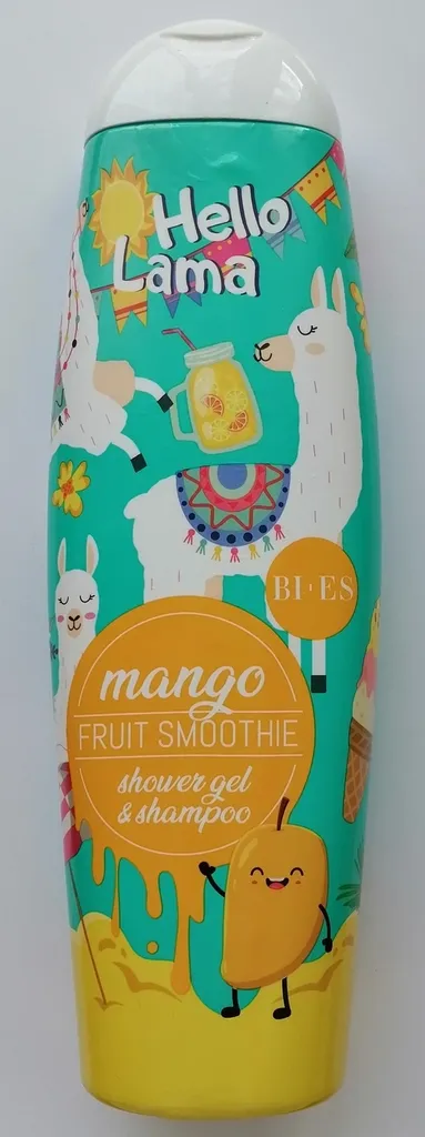 Bi-es Fruit Smoothie, Mango Shower Gel & Shampoo Hello Lama (Żel pod prysznic i szamppon dla dzieci 2w1)