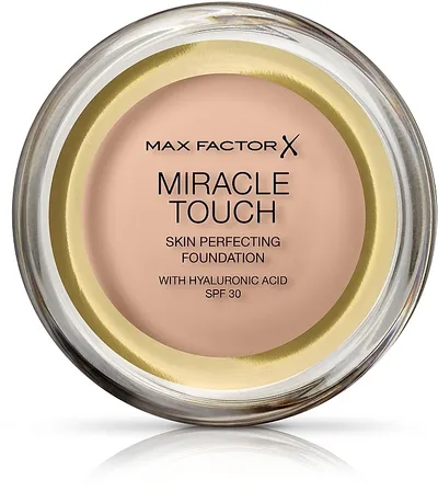 Max Factor Miracle Touch Skin Perfecting Foundation with Hyaluronic Acid SPF 30 (Podkład z kwasem hialuronowym i filtrem SPF 30)