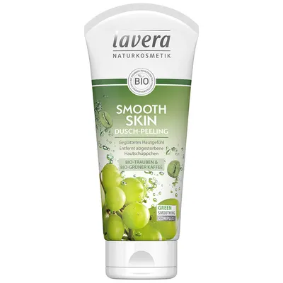 Lavera Smooth Skin, Dusch-Peeling (Wygładzający żel - peeling pod prysznic `Winogrona i zielona kawa`)