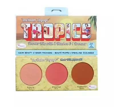 The Balm Voyage Tropics Powder Trio with 1 Blushes & Bronzer (Paleta do makijażu)