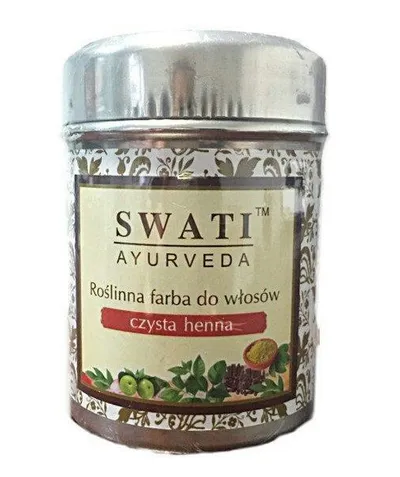 Swati Ayurveda Roślinna farba do włosów 'Czysta Henna'