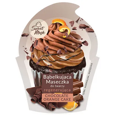 Marion Sweet Mask, Bąbelkująca maseczka do twarzy regenerująca `Chocolate & Orange Cake`