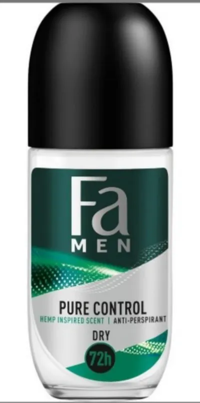 Fa Men Pure Control Anti-perspirant Roll-on 72 H (Antyperspirant w kulce dla mężczyzn)