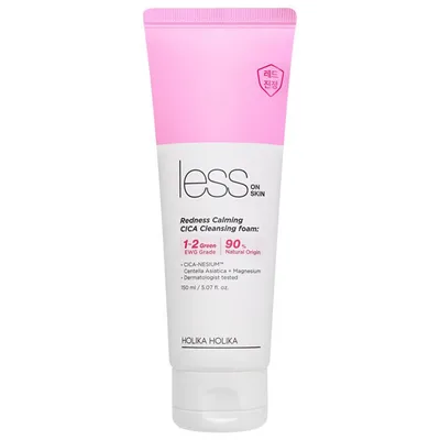 Holika Holika Less On Skin, Redness Calmig Cica Cleansing Foam (Łagodząca pianka oczyszczająca)