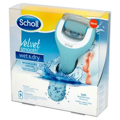 Scholl Velvet Smooth, Elektryczny pilnik do stóp „Wet&Dry” z ładowarką