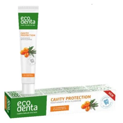 Ecodenta Basic, Cavity Protection Toothpaste with Fluoride (Pasta do zębów przeciw próchnicy z olejkiem z rokitnika)