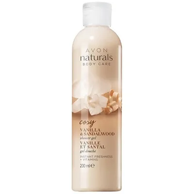 Avon Naturals, Vanilla & Sandalwood, Shower Gel (Żel pod prysznic `Wanilia i drzewo sandałowe`)