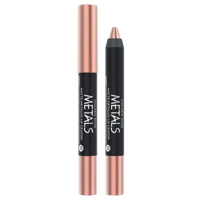 Golden Rose Metals, Matte Metallic Lip Crayon (Metaliczna matowa pomadka w kredce)