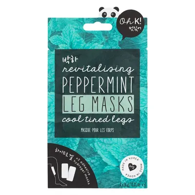 Oh K! Peppermint Reviving Leg Mask (Maska na zmęczone nogi z miętą pieprzową)