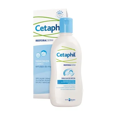 Cetaphil RestoraDerm, Emulsja do mycia dla niemowląt i dzieci dla skóry atopowej, suchej lub wrażliwej