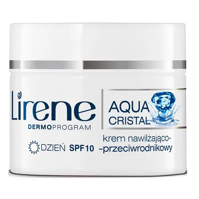 Lirene Dermoprogram Aqua Cristal, Krem nawilżająco - przeciwrodnikowy na dzień SPF 10