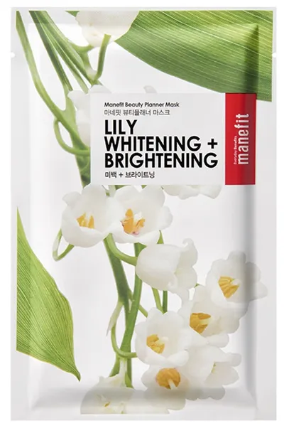 Manefit Beauty Planner Mask, Lily Whitening Plus Brightening (Maska w płachcie `Lilia`)