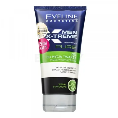 Eveline Cosmetics Men X-Treme Pure, Żel do mycia twarzy przeciw błyszczeniu