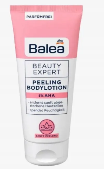 Balea Beauty Expert, Pflege Bodylotion 5% AHA (Balsam z peelingiem)