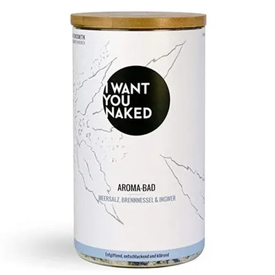I Want You Naked Aroma-Bad, Meersalz, Brennnessel & Ingwer (Aromatyczna sól do kąpieli `Pokrzywa i imbir`)