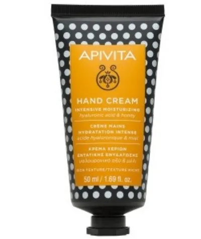 Apivita Intensive Moisturizing Hand Cream with Rich Texture Hyaluronic Acid & Honey (Intensywnie nawilżający krem do rąk z kwasem hialuronowym i miodem)