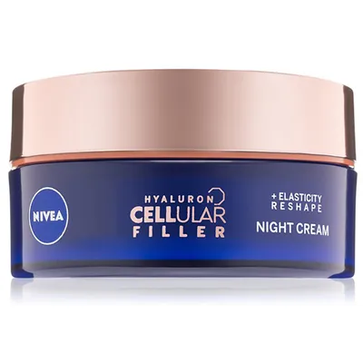 Nivea Hyaluron Cellular Filler, Przeciwzmarszczkowy krem na noc `Odbudowa elastyczności`